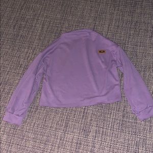 Purple cropped sweatshirt
